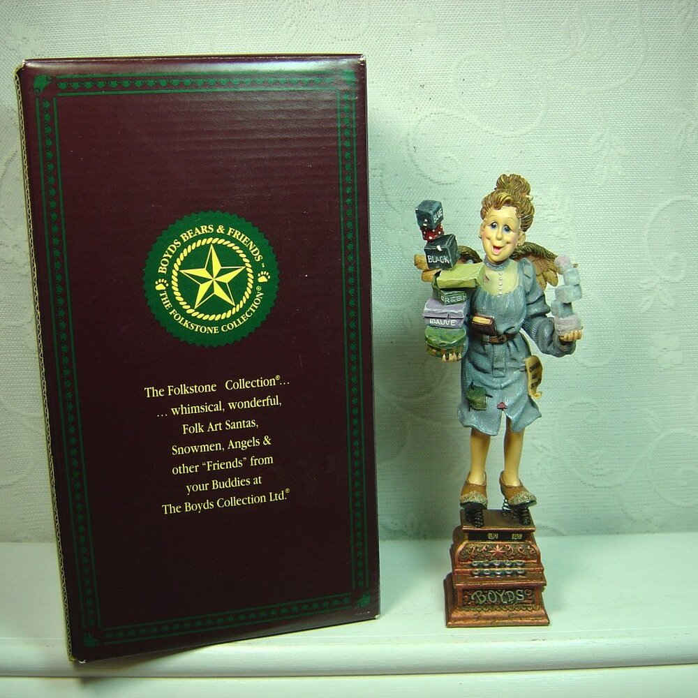 Boyd's Bears & Friends Folkstone Coll. sales clerk angel-Ms. Pleasant.May I Help